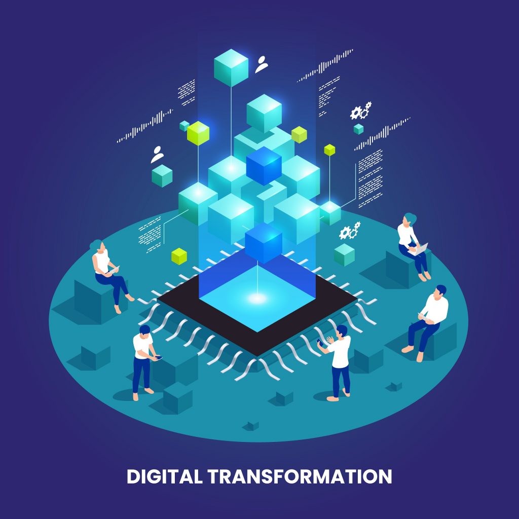 Digital Transformation Isometric