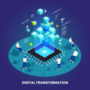 Digital Transformation Isometric